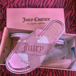 Juicy Couture Pink Rhinestone Sandals